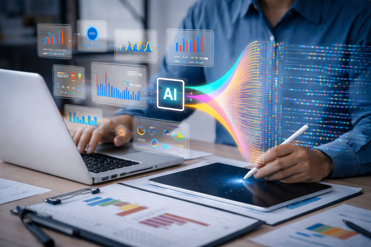 AI data analysis dashboard