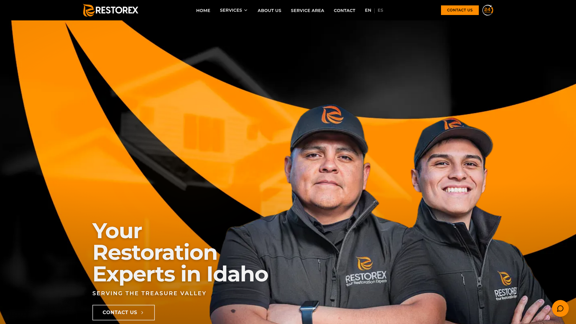 RestoreX website preview