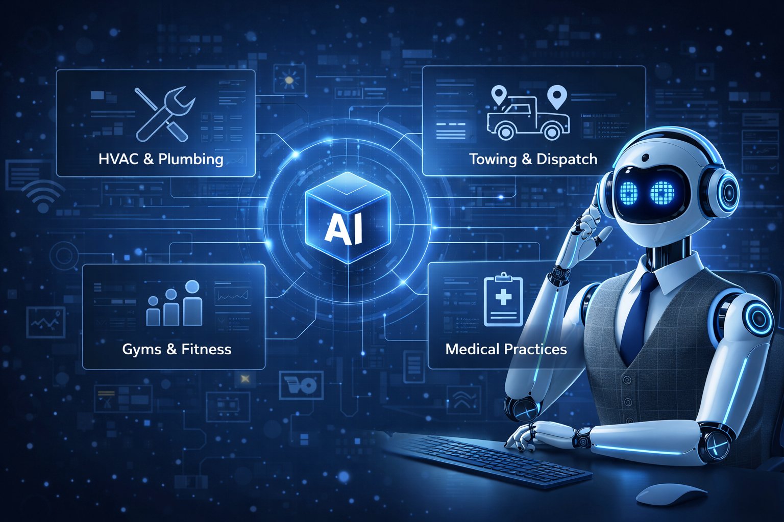 AI automation for service businesses - HVAC, Towing, Gyms, Medical